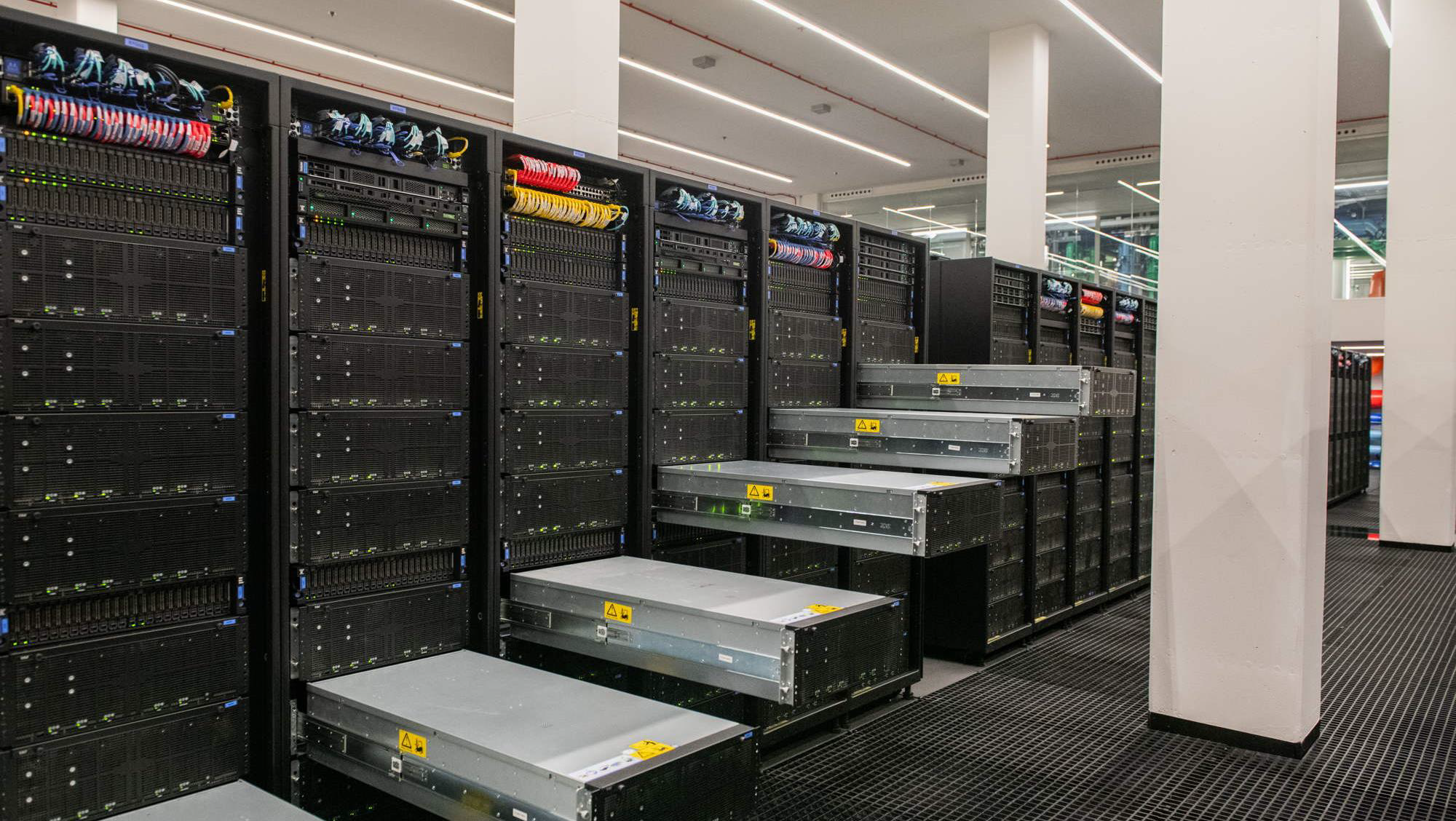 A room with many computer servers AI-generated content may be incorrect.